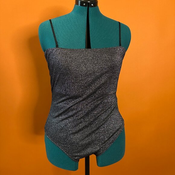 NWT Find Me Now Light Lurex Tube Top One Piece in Eclipse M/L - Picture 2 of 3